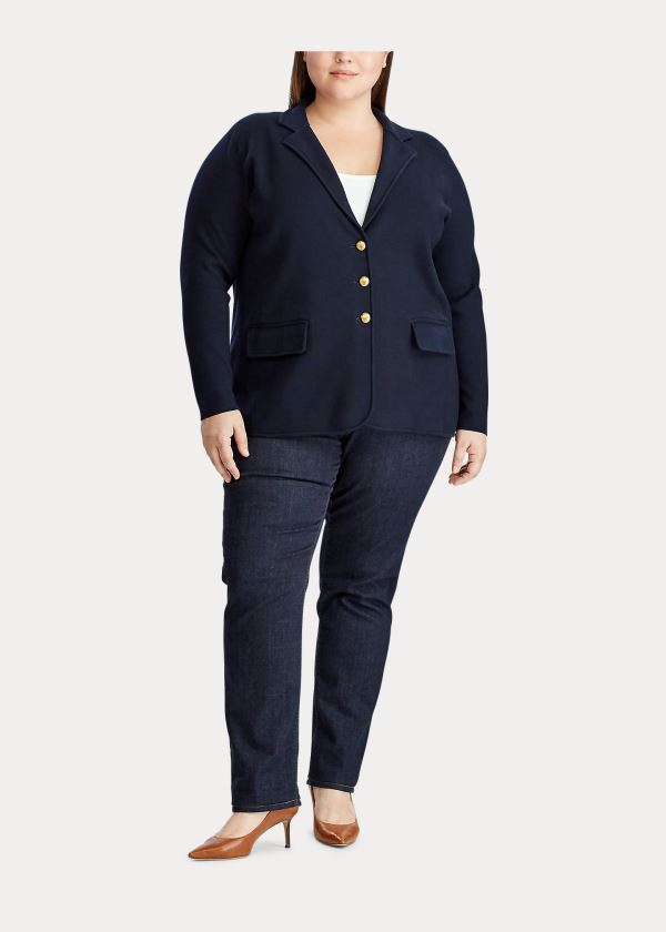 Blazer Ralph Lauren Mujer Azul Marino - Combed Cotton - IHFKN7392